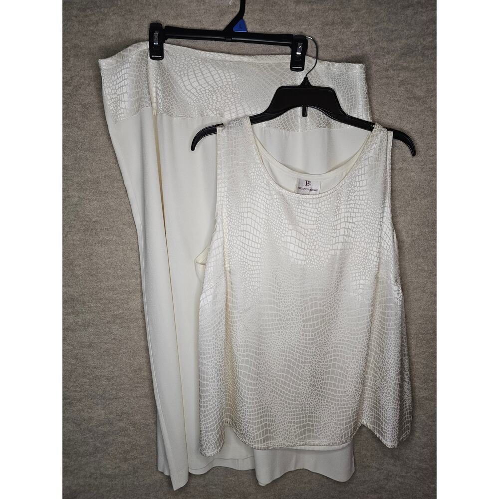 Fattaneh Bahari Vintage 80s Sleeveless Top and Skirt Set Size 22 Lovely Detail